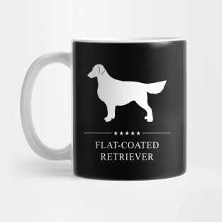 Flat-Coated Retriever Dog White Silhouette Mug